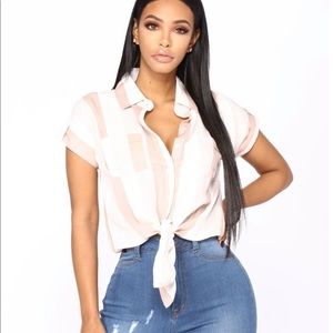 Short sleeved | button down top | gently used